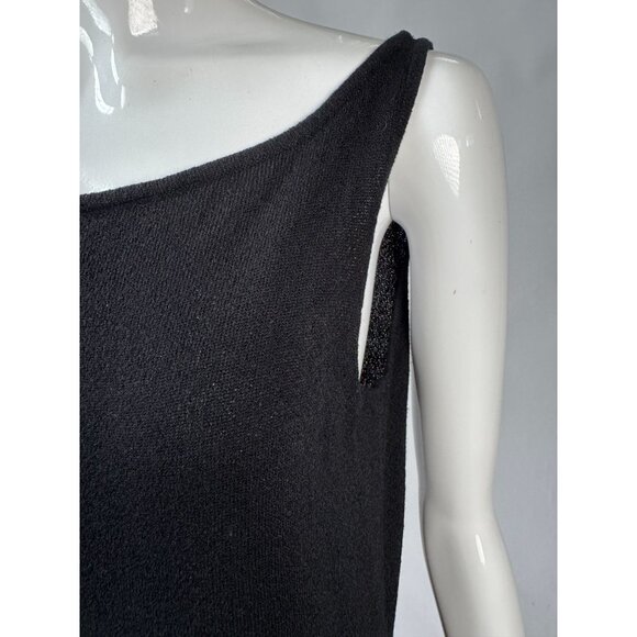 The Limited Black Sleeveless Maxi Dress M Acrylic/Nylon Blend - Picture 12 of 16